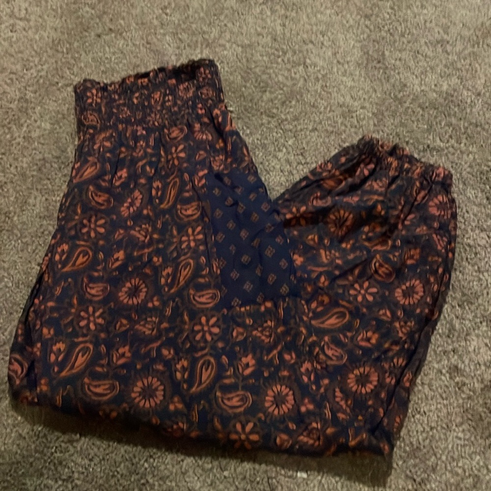 vintage aerie boho wide leg cuff pants - Picture 1 of 4
